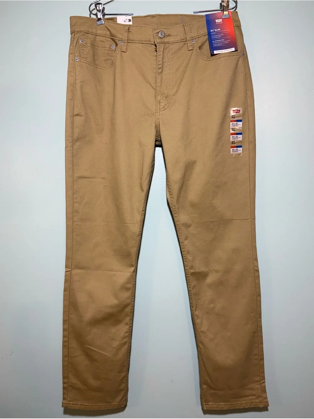 Men's Khaki Levi’s 511 Khaki Pants - Slim Fit